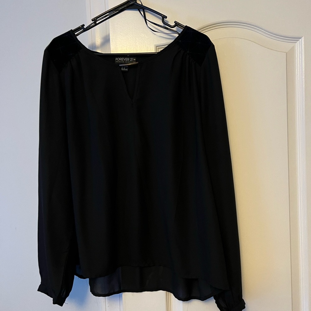 Forever 21 Elegant Black Blouse